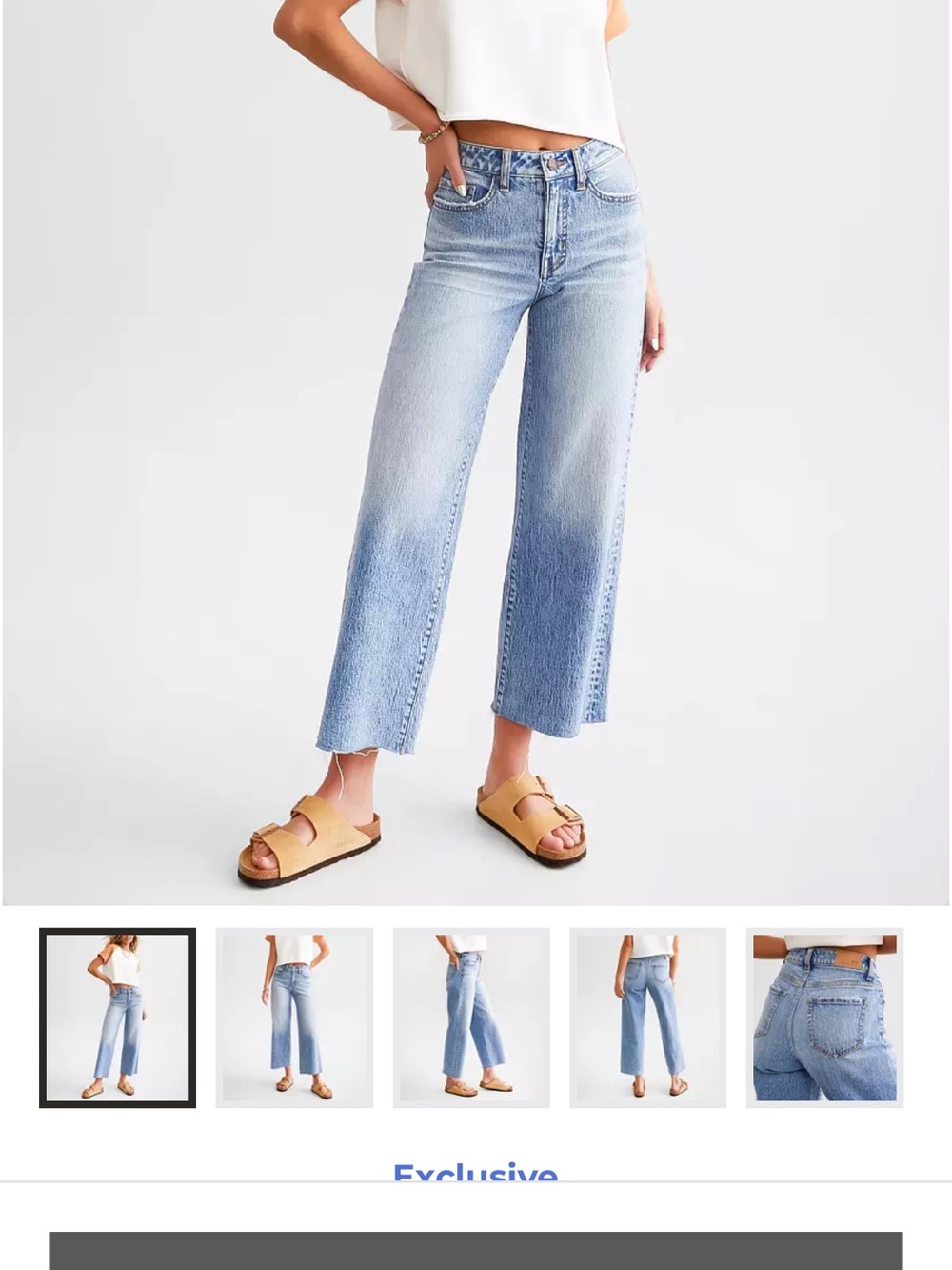 BKE Light Blue Wide-Leg High-Rise Jeans